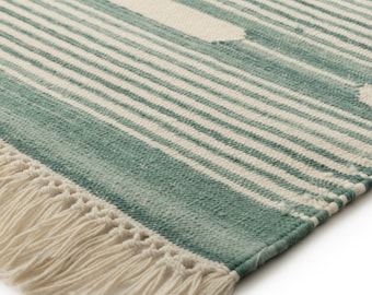 Handwoven Cotton Kilim Area Rugs, Handmade Rugs, Flatweave Rugs, Natural Vegetable Dyed Colors, Living Room Rugs, Bohemian Rugs, Navajo Rugs