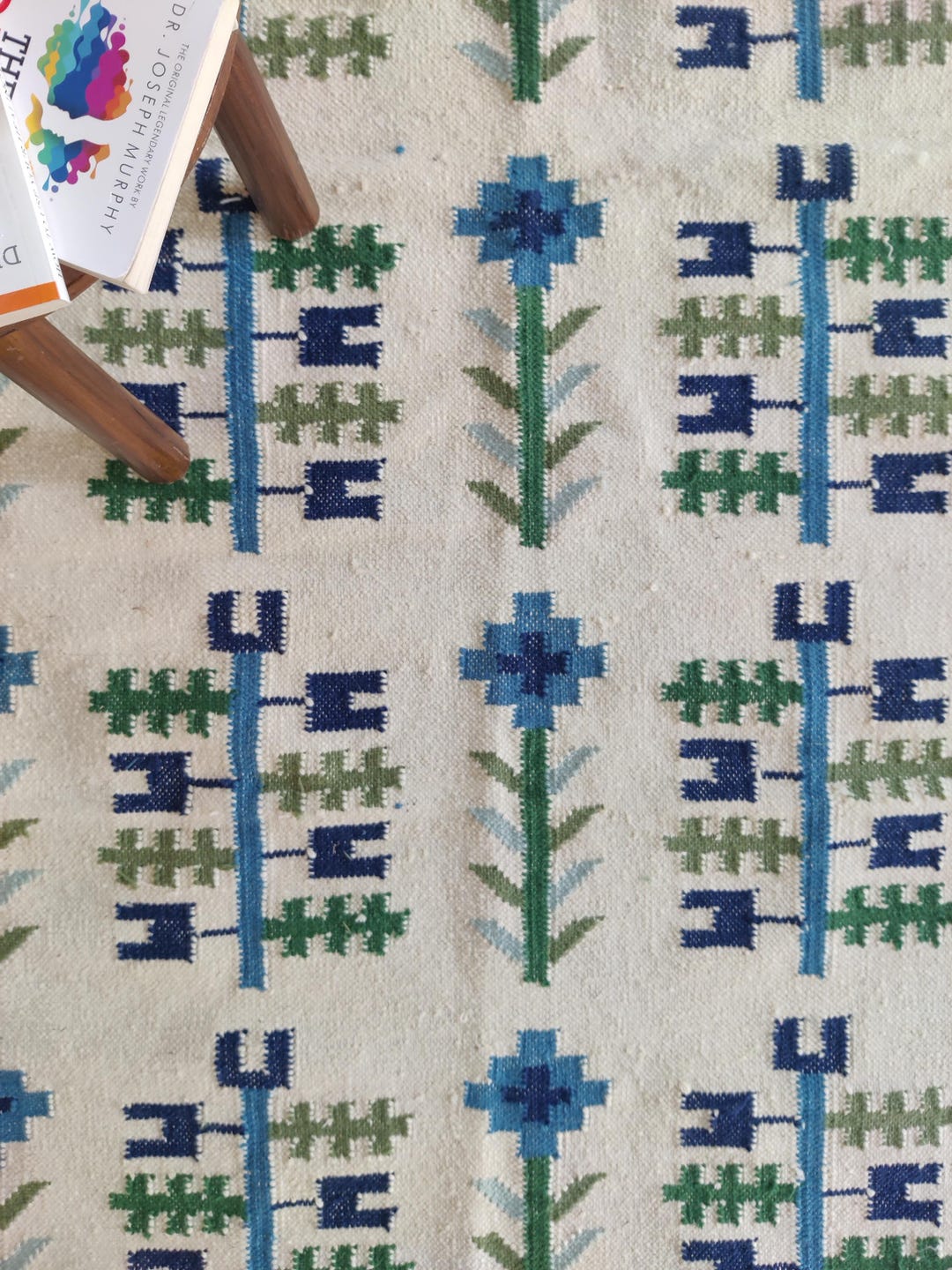 Maria Killam Rug Modern Flatweave Area Rug, Handwoven Wool Kilim Rug, Floral Living Room ...