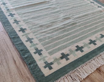 Alfombra moderna de lana, alfombra de tejido plano, alfombra de algodón y lana, alfombra de área, alfombra para sala de estar, alfombra para dormitorio, alfombra de color y tamaño personalizados, alfombra decorativa, alfombra para pasillo