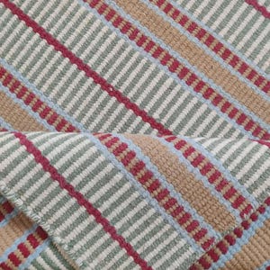 Wool Runner Rug, Multicolored Striped Handloom Design for Indoor and Outdoor Use image 10