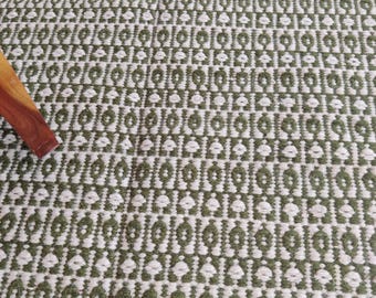 Handloom Wool Area Olive Green Wool Rug, Geometric Rug, Soft Wool Rug, Indoor And Outdoor Rug, Bohemian Rug, Wool Rug 8x10, 5X8, 6X9 FT Rug