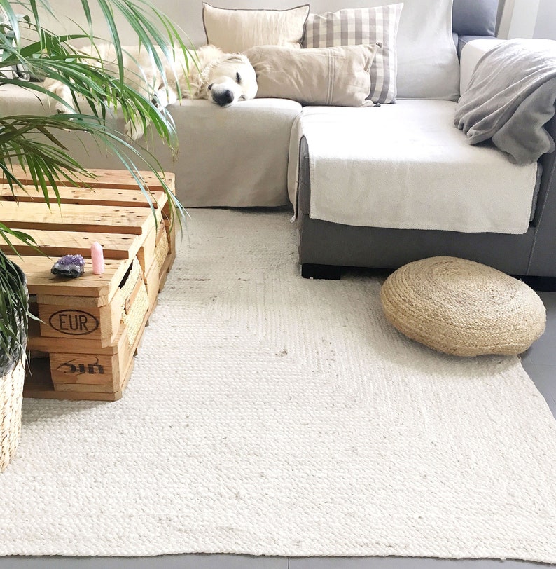 Off White Jute Rugs Jute Carpet Living Room Area Rugs Jute Etsy