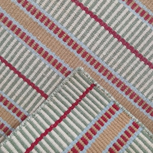 Wool Runner Rug, Multicolored Striped Handloom Design for Indoor and Outdoor Use image 7