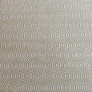 May include: A green and white woven fabric with a geometric diamond pattern.