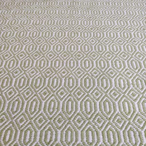 Green Wool Handloom Rug,  Diamond Geometric Pattern | Living Room Wool Area Rug | Handmade Flatweave Carpet | Boho Home Decor Wool Rug 8x10