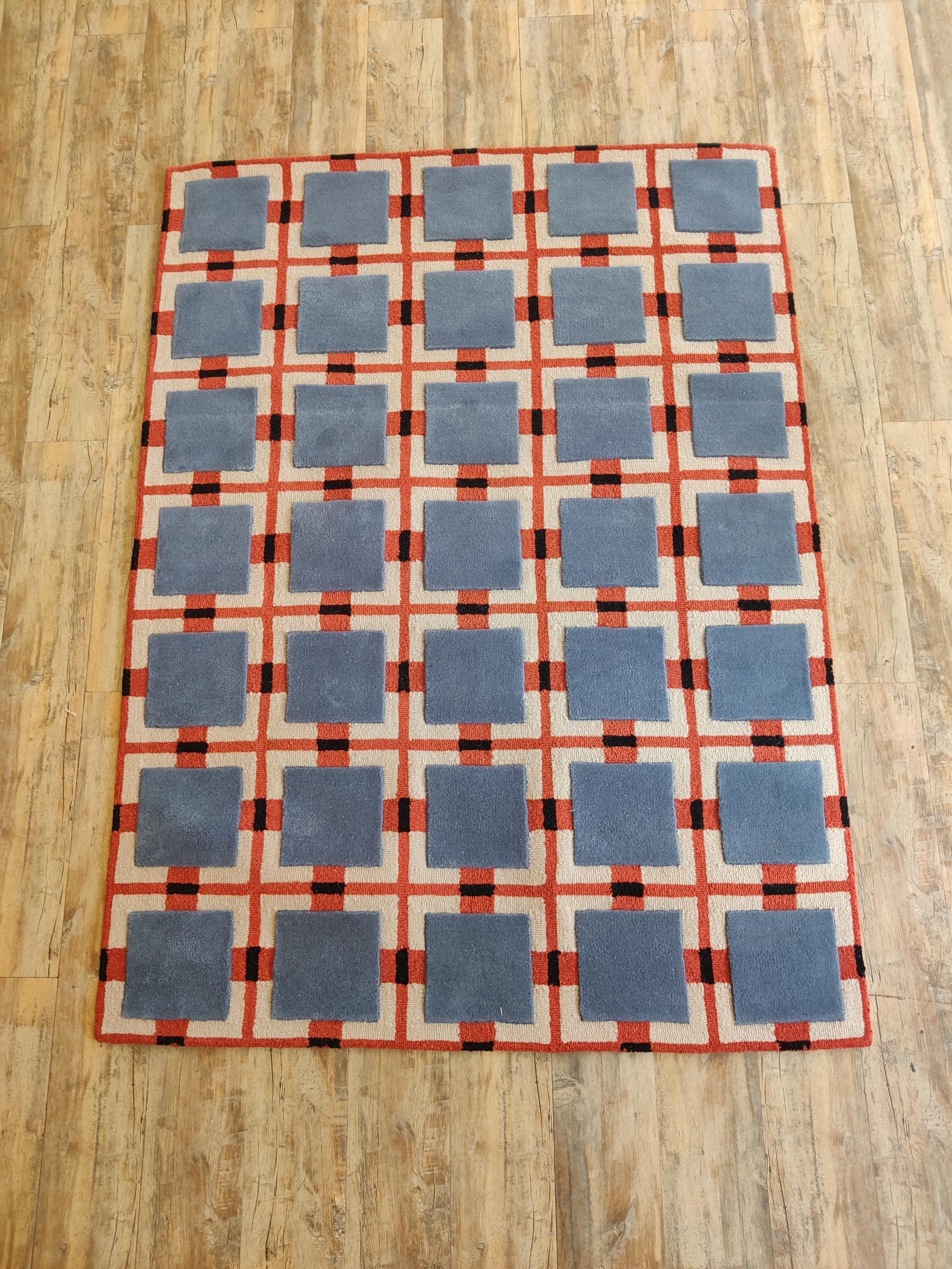 ウール80% 幾何学模様ラグ ウール80% 幾何学模様ラグ ラグ・カーペット