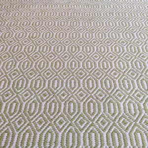 Green Wool Handloom Rug,  Diamond Geometric Pattern | Living Room Wool Area Rug | Handmade Flatweave Carpet | Boho Home Decor Wool Rug 8x10