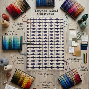 Pom Swatch Rug Handwoven Wool Moroccan Rug, Textured Geometric Bohemian Area Carpet ...