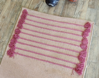 Herbal Yoga Mat For Meditation, Organic Cotton Handwoven Mat For Prayer, Fitness, Cotton yoga mat ,Eco-Friendly, Non-Slip  Mindfully Made