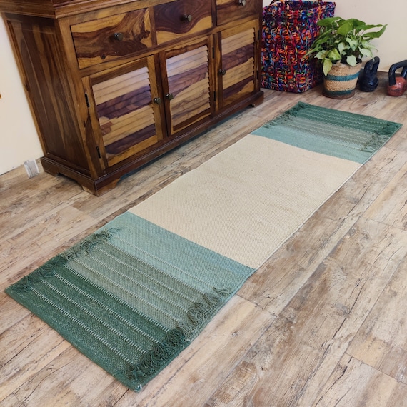 Fitness And Exercise Yoga Mat For Workout, 2x6 Ft Organic Cotton Non- Slip Exercise Mat For Meditation, Pilates, Gym And Home Workout