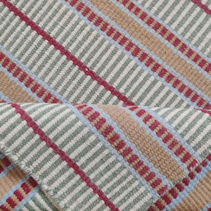 Wool Runner Rug, Multicolored Striped Handloom Design for Indoor and Outdoor Use image 6