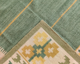 Modern Flatweave Wool Area Rug, Wool Multicolor Rug, Ivory Persian Wool Rug, Handwoven Wool Rug For Living Room, Floral Rug, Wool Rug 8x10