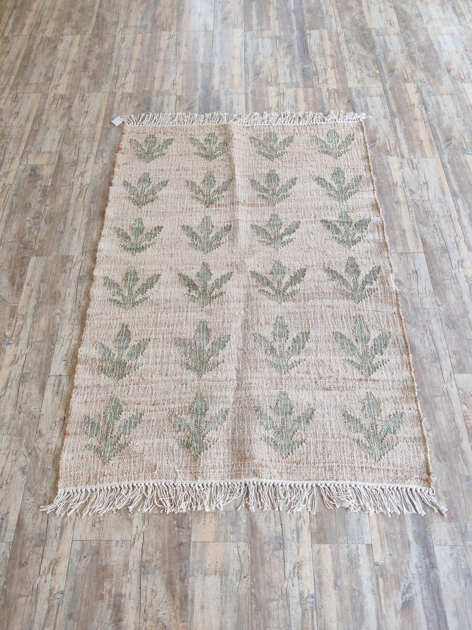 Heart Green Jute Rug Handwoven Jute Rug, Natural Jute Green Flower Cotton Jute Rug, Large ...