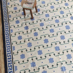 Skyler Vegetable Dyed Indian Dhurrie Reversible Cotton Rug, Flatweave Rug, Modern Rug, Cotton Rug 8x10, Area Rug, Rugs For Living Room, Gift