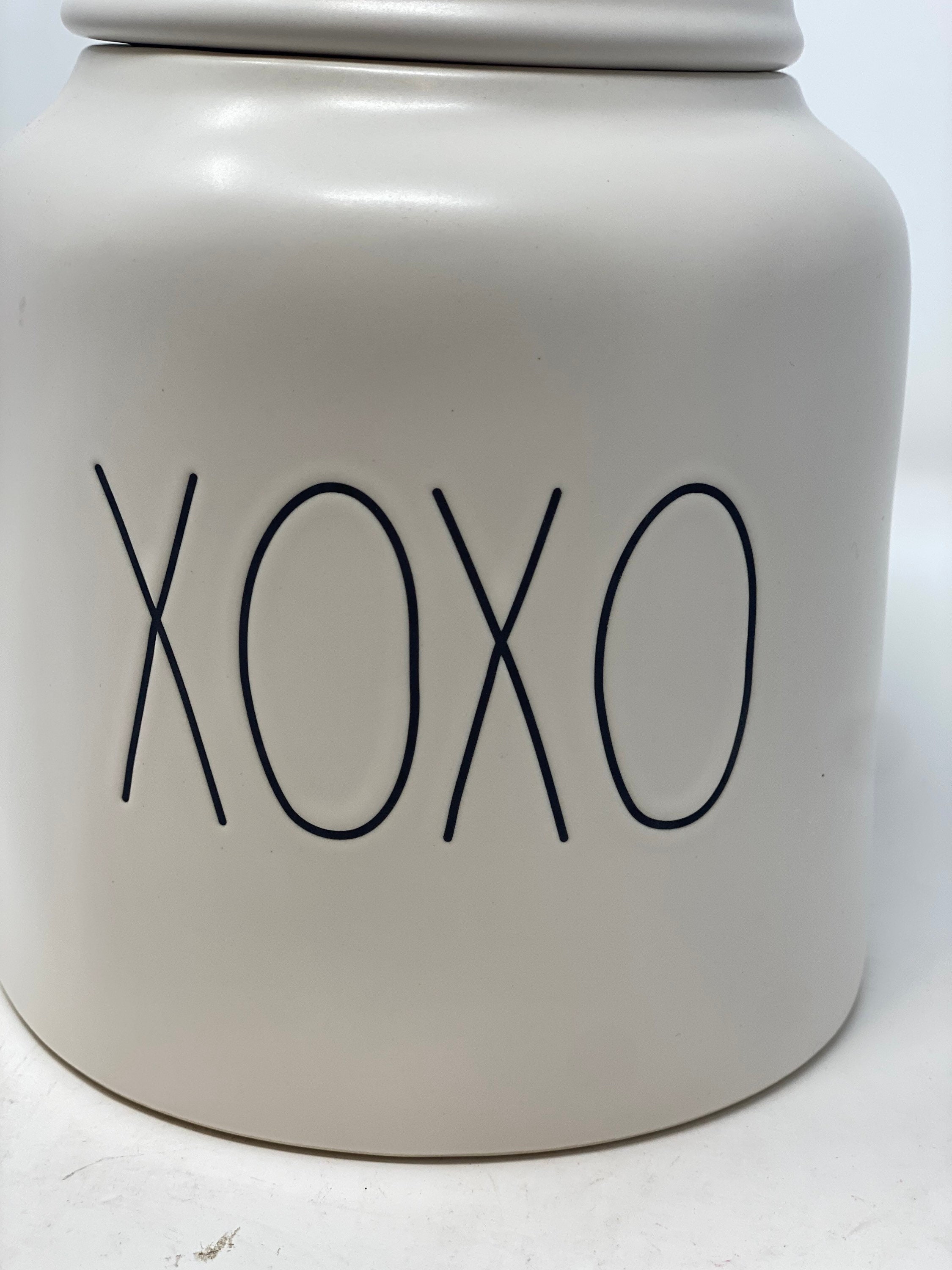 Rae Dunn Classic Matte White XOXO Canister With Chocolate Etsy