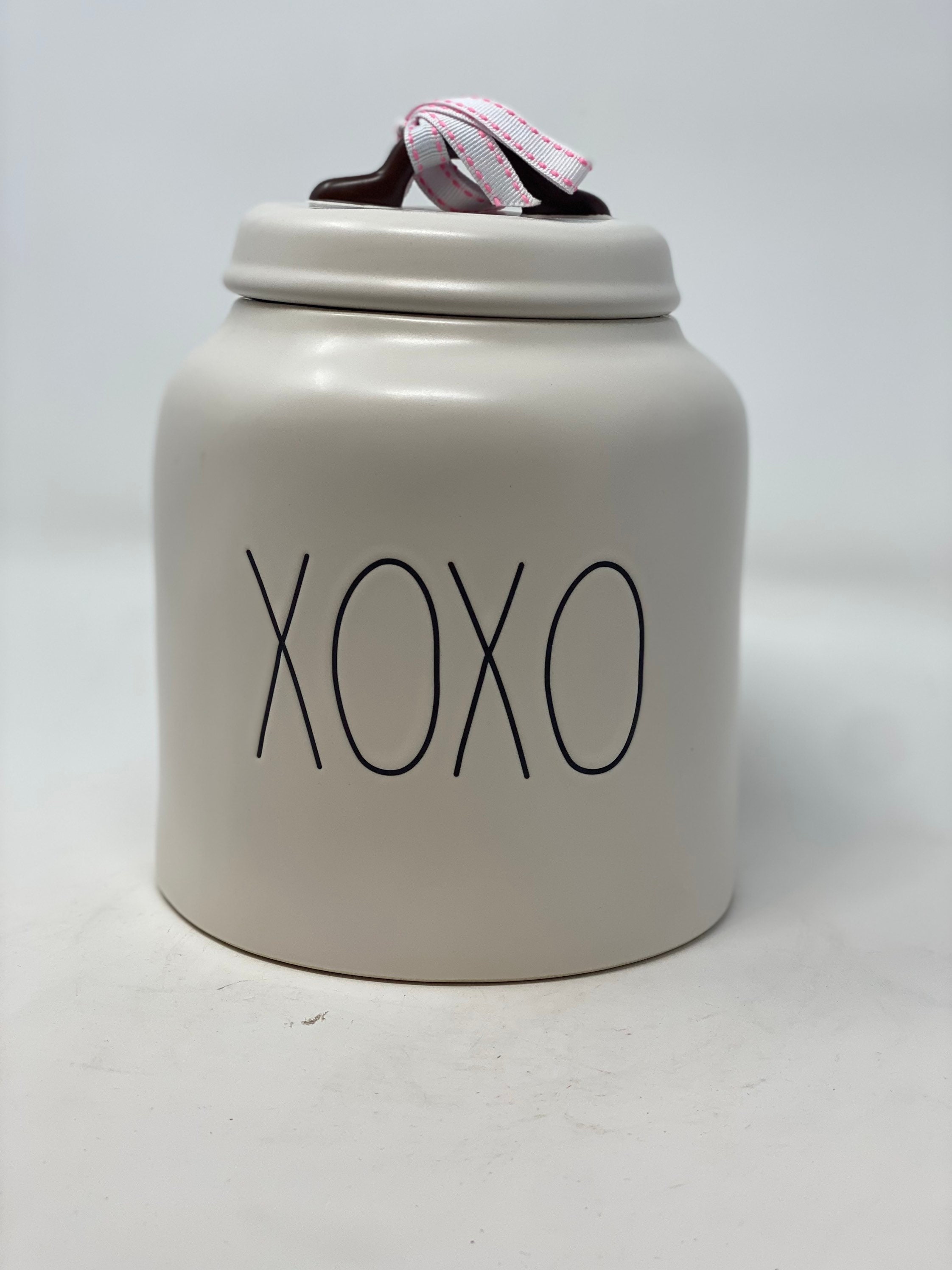 Rae Dunn Classic Matte White XOXO Canister With Chocolate Etsy