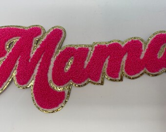 2inch A-Z Pink Embroidered Letter, White Felt, Iron on Patches, Iron on  Letters 