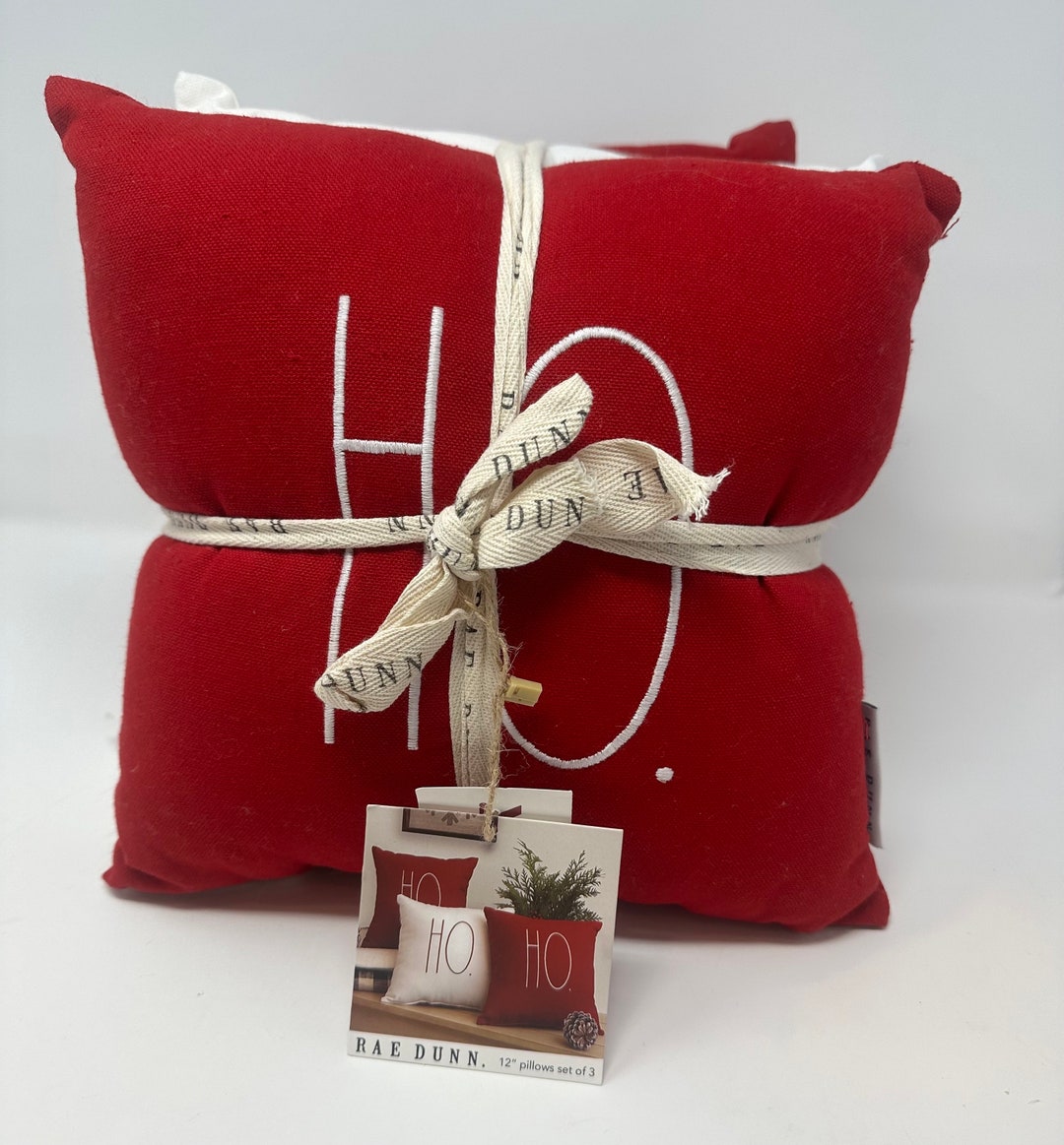 Rae Dunn HO HO HO Pillow Set Rae Dunn Christmas Rae Dunn Etsy