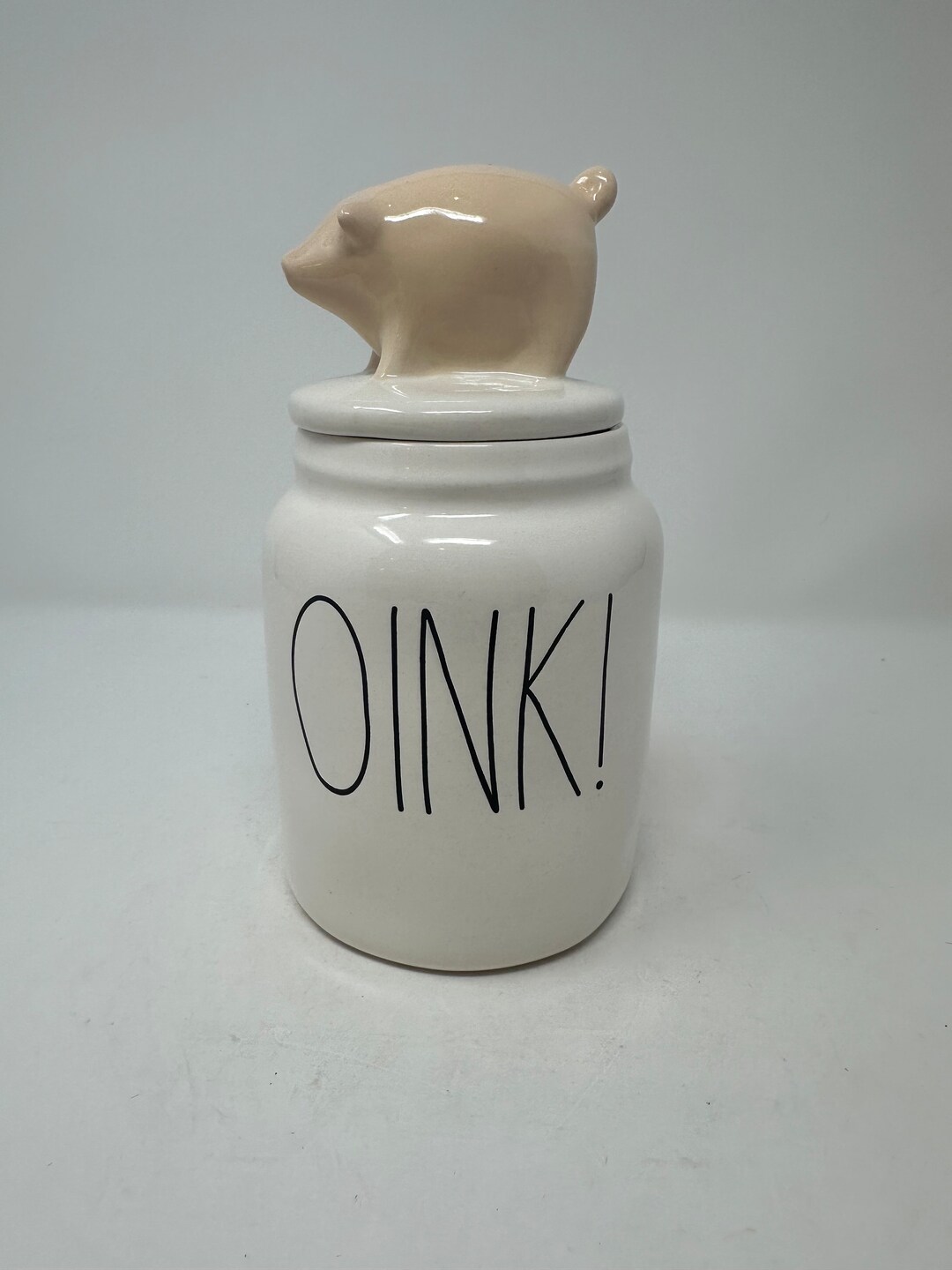 Rae Dunn OINK Canister With Pink Pig Lid Pink Topped Etsy