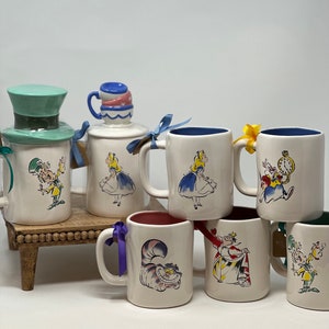 Rae Dunn Disney Alice in Wonderland Icon Mugs, SOLD SEPARATELY, White Rabbit icon mug, Mad Hatter Mug, Alice, Queen of Hearts, Cheshire Cat