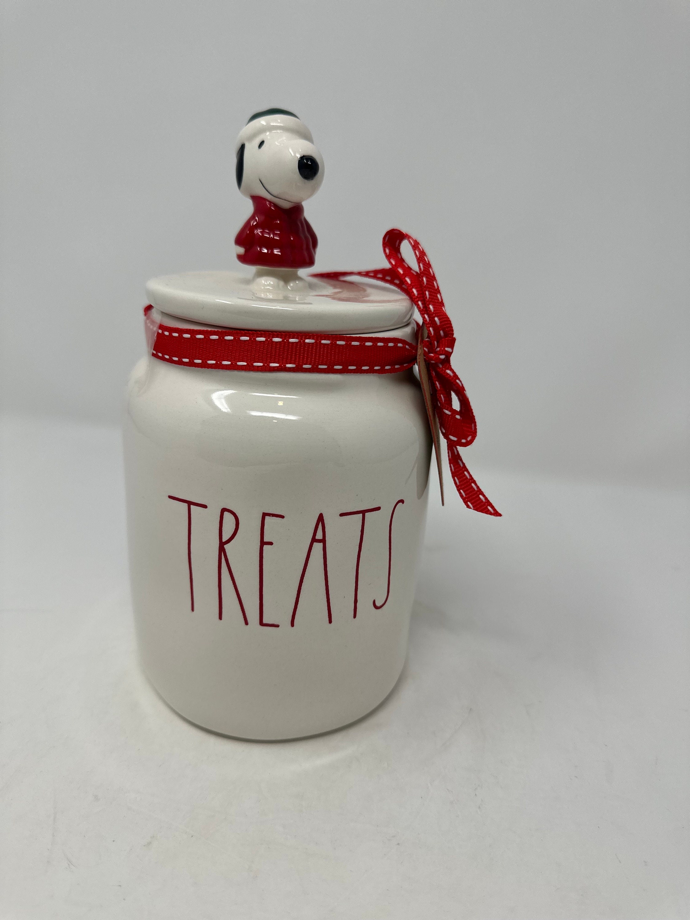 Rae Dunn Ceramic Cookie Jar, Dog Biscuit Kitchen Canister with Lid
