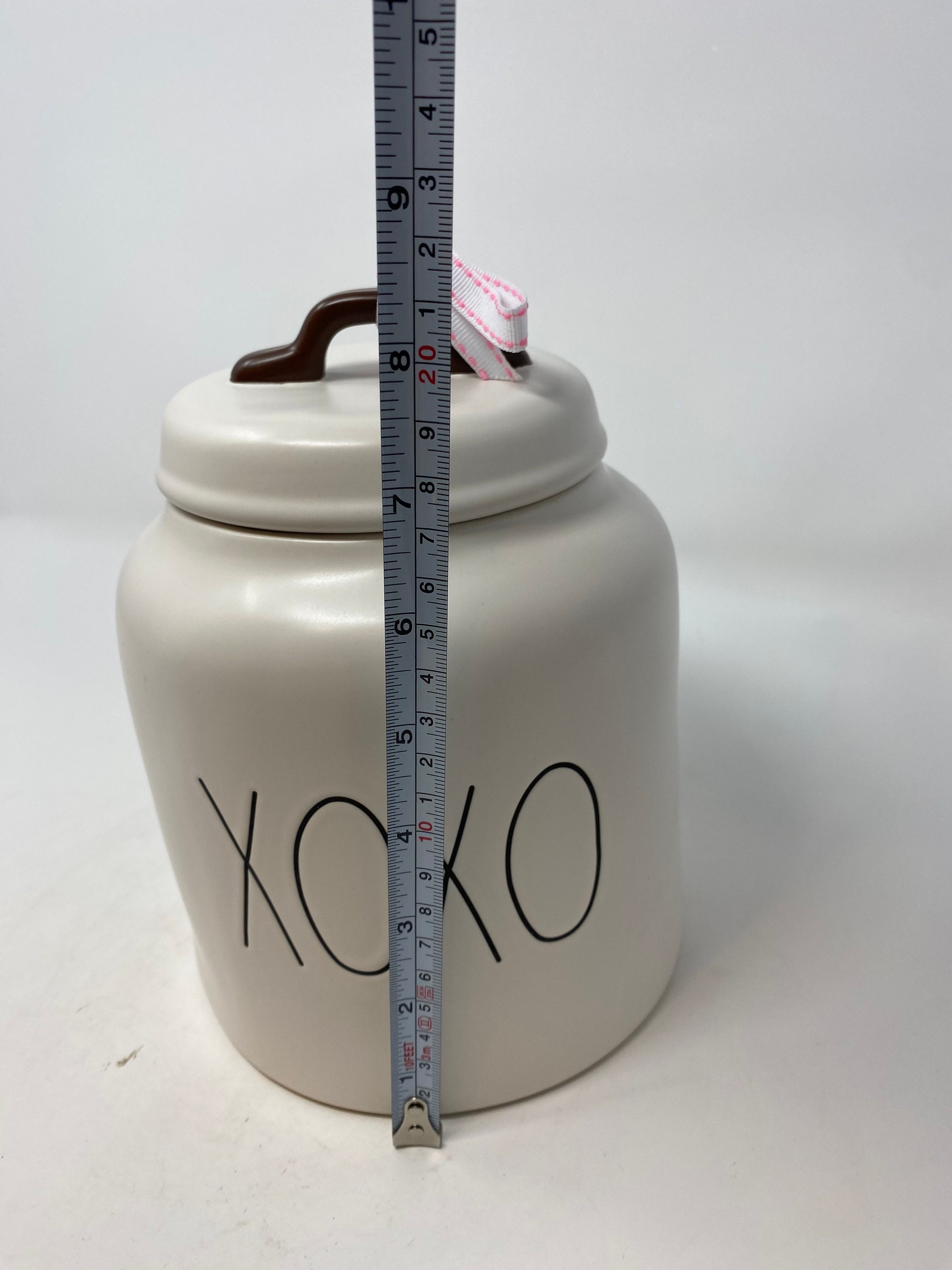 Rae Dunn Classic Matte White XOXO Canister With Chocolate Etsy