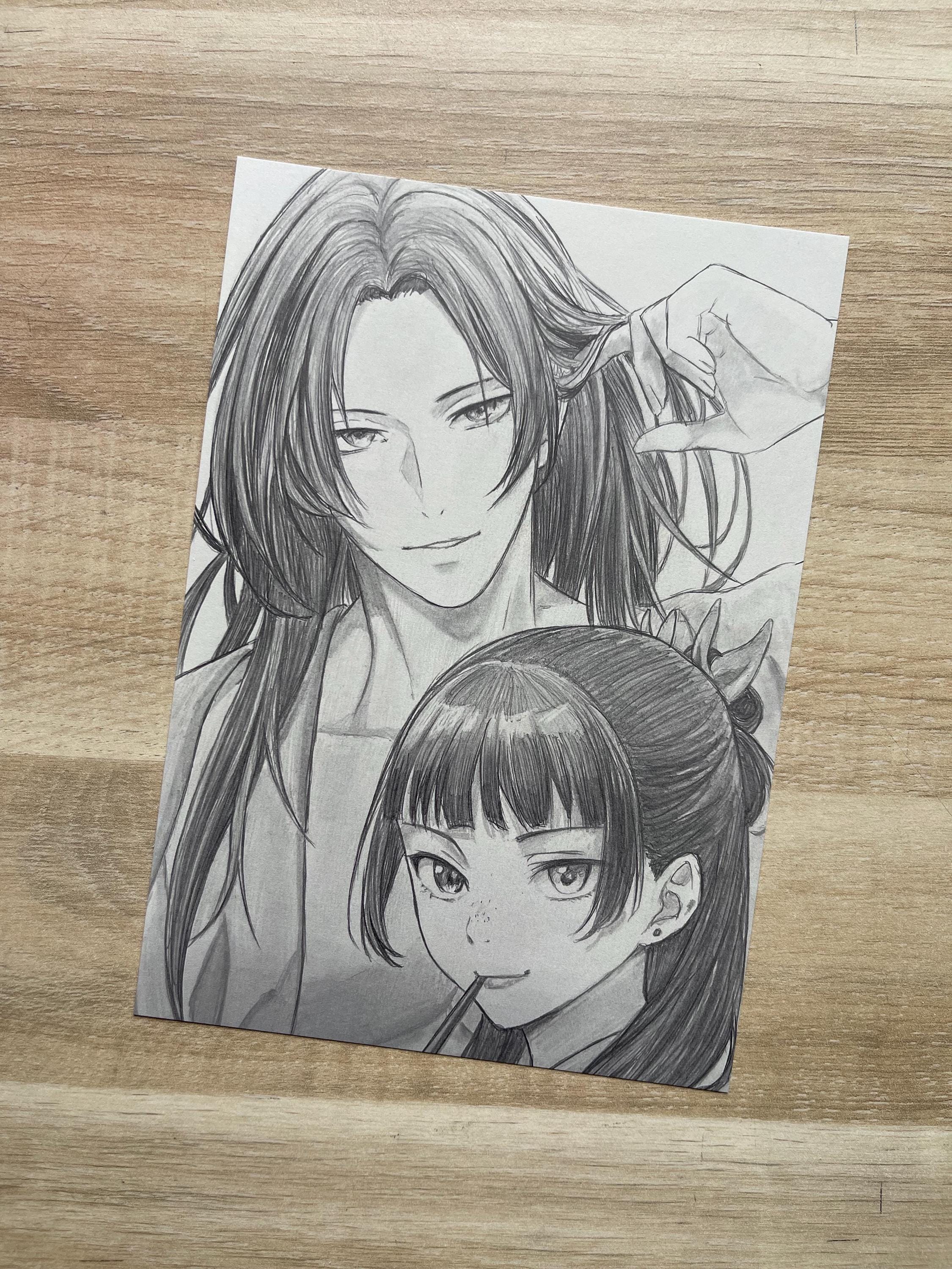 Jinshi and Maomao - Sketch Print A5 - Etsy