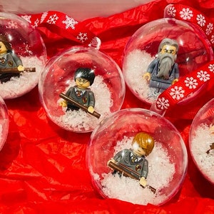 Wizarding Christmas Tree Baubles Set of 6 handmade characters