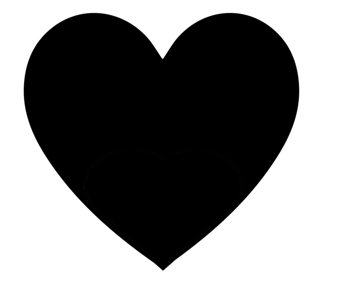 Einfaches SCHWARZES Herz PNG Schwarzes Herz Ein schwarzes Etsy.de