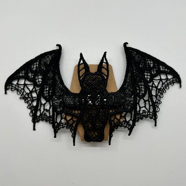 BAT FRENCH BARRETTE- French Clip - Barrettes for Thin Hair- Large Barrette- Bat Accessories- Halloween Barrette- Halloween Hair Accessories