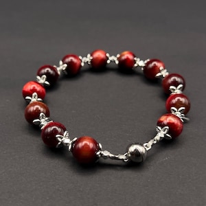 Crimson Tiger Eye Bracelet