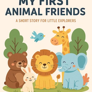 Animal Coloring Book for Kids – 10 Cute Animals to Color | Printable Activity Book (PDF)