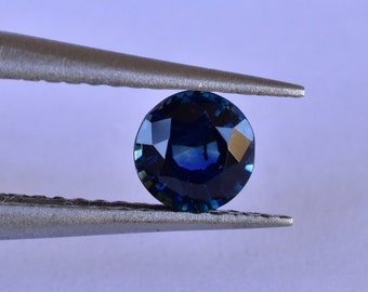 Certified Natural  0.73ct Untreated Sapphire Diamond Cut Teal Blue loose gemstone, Engagement Ring