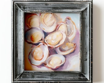 Mailed Print - Oyster Watercolor Art | Coastal Painting | Watercolor Oysters