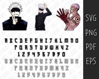 Jujutsu kaisen font - Etsy España