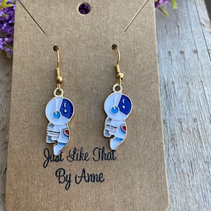 Astronaut earrings, Space earrings, unique earrings, unique gifts
