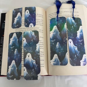 Ghost Holographic Bookmarks, Spooky Halloween Bookmarks