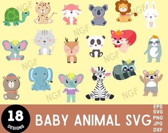 Animal SVG, Safari Animals SVG, Jungle Animals SVG, Cute Animals svg, Zoo Animals Clip Art