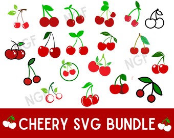 Cherry SVG,Fruits DXF,Cherries svg,Fruit svg,Cut file,Cricut,Silhouette