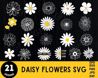 Daisy svg, Daisy png, Simple daisy svg, Daisy monogram, Daisy logo, Daisy svg cricut, Wildflower svg, Flower svg