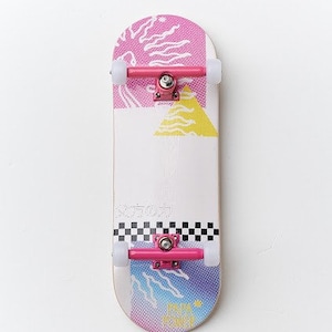 Professional Wooden Fingerboard Custom PAPAPOWER Pink 34mm