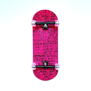 Professional Wooden Fingerboard Custom Pink Roses + paint coating 34mm