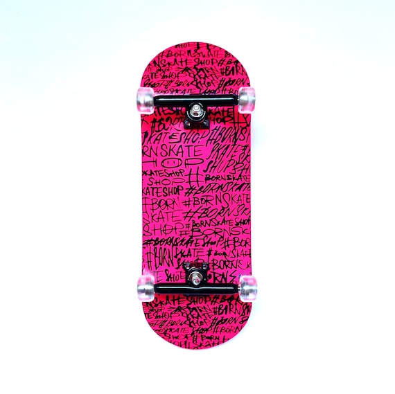 Professional Wooden Fingerboard Custom Pink Roses Paint Coating