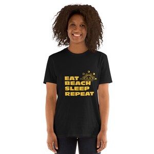 Sleep, Eat, Beach Short-Sleeve Unisex T-Shirt