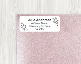 150x retouradresetiketten, aangepaste bruiloftsadresetiketten, gepersonaliseerde retourmailingstickers, witte enveloppenlabels