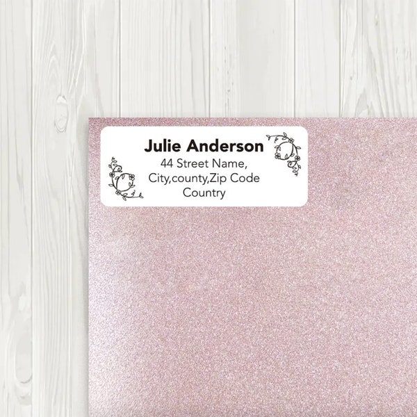 150x Return Address Labels, Custom Wedding Address Labels, Personalized Return Mailing Stickers, White Envelopes Labels