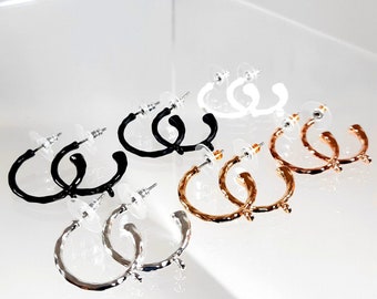 Hoop Earrings ONLY {PERSONA Collection} - Gender-Neutral Fashion Jewelry - DIY (Do It Yourself) Charms