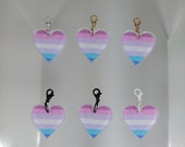 Pride Flag Heart Charm [Nr7] Bigender {PERSONA Collection} DIY Charm - Gender-Neutral Fashion Jewelry