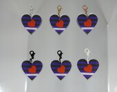 Pride Flag Heart Charm [Nr24] Leather, Latex and BDSM {PERSONA Collection} DIY Charm - Gender-Neutral Fashion Jewelry