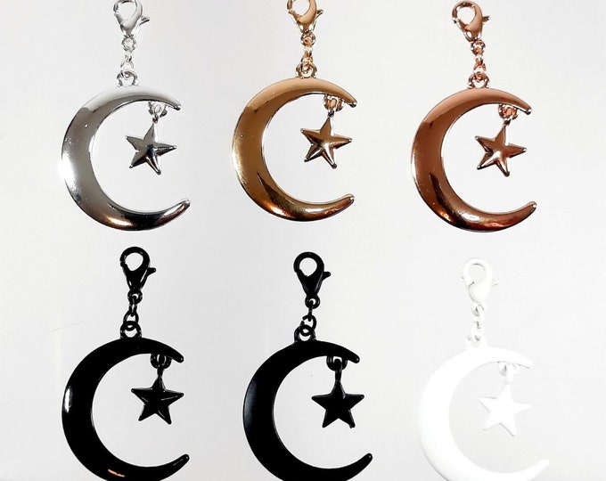 Star and Crescent [Nr10] {PERSONA Collection} DIY Charm - Gender-Neutral Fashion Jewelry - DIY (Do It Yourself) Charms (religious/symbolic)